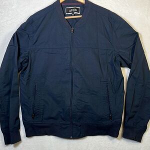 Navy blue APT.9 zip up‎ jacket with pockets light office jacket